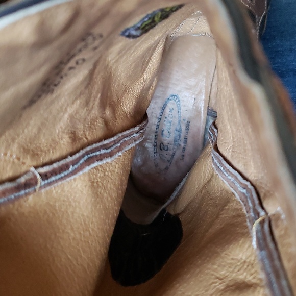 JB Dillon western boots women's sz.8.5B. Pre-owned. Brown& tan goat leather - Picture 8 of 12